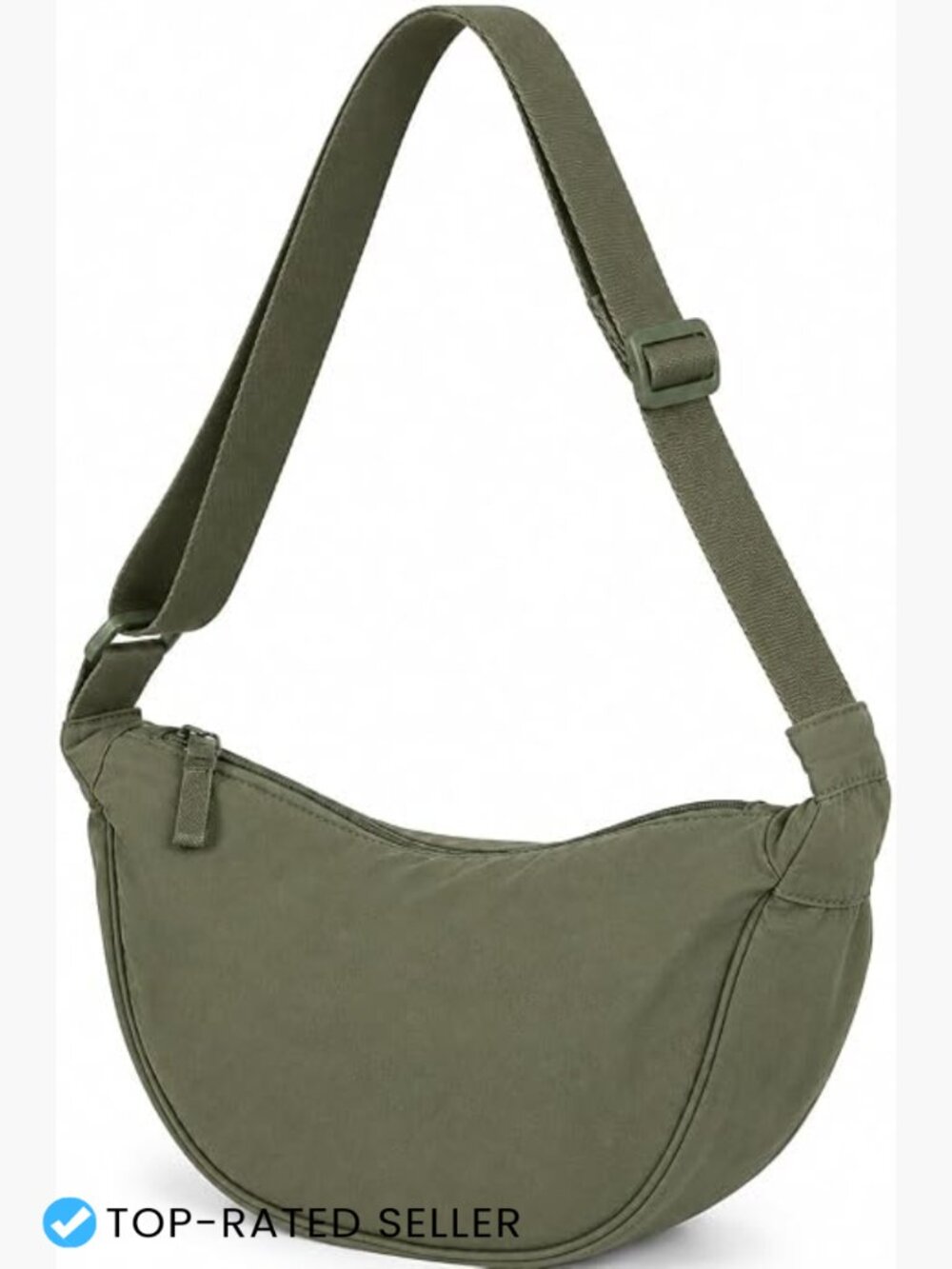 Lightweight Nylon Crescent Crossbody Bag Casual Travel Sling Hobo Dumpling Tote